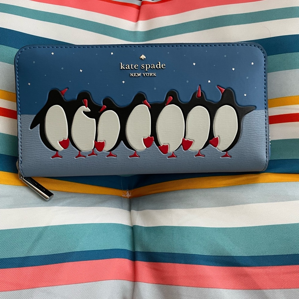 Kate Spade Arctic Friends Penguin Large wallet